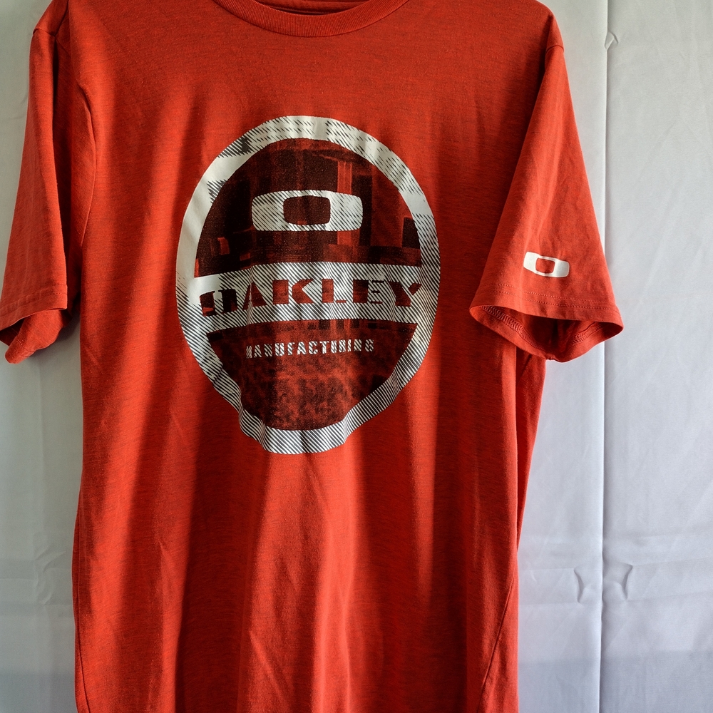 Oakley Orange Short Sleeve Tee Vibrant Crew Neck